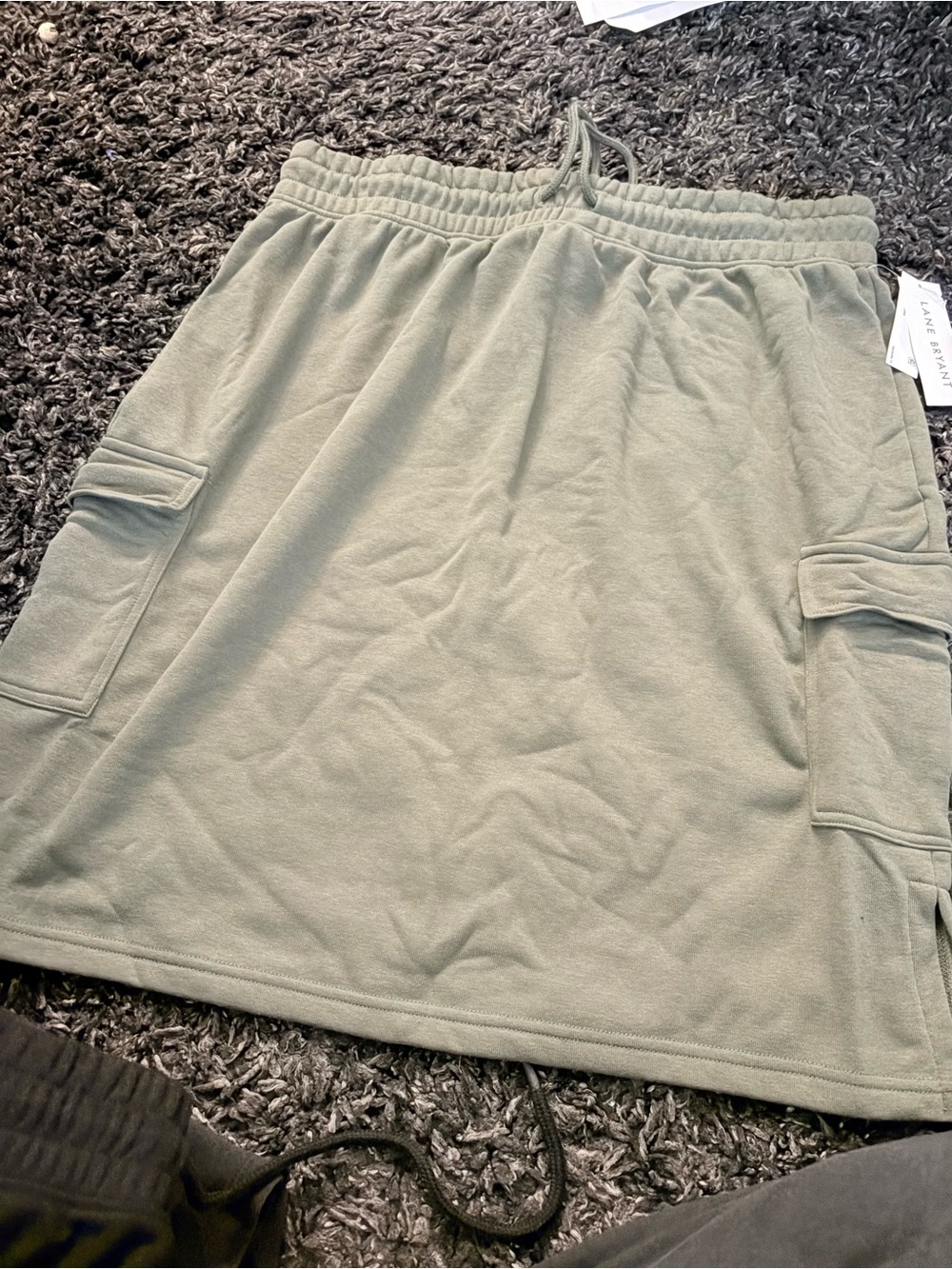 2 xWomen's Cargo Pocket Skirt one in olive and one in black size 1x